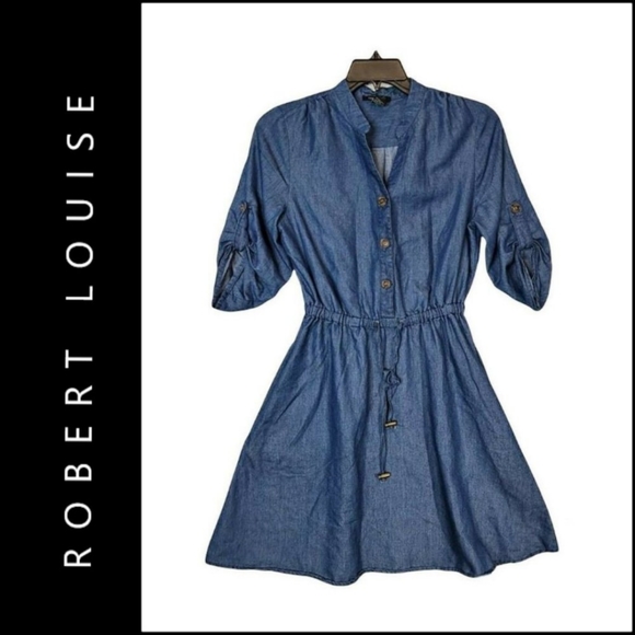 Robert Louis Dresses Robert Louis Dark Denim Dress Size L Poshmark